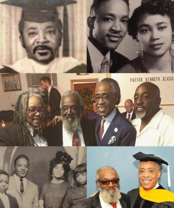 A collage of senior Al Sharpton images.