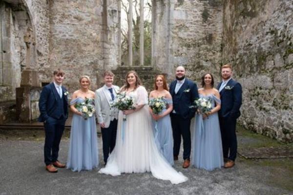 Rachael Elphick and Nigel Douglas with their wedding party. Pictures: Micheál O’Sullivan Photography, www.osullivanphotographyirl.com 